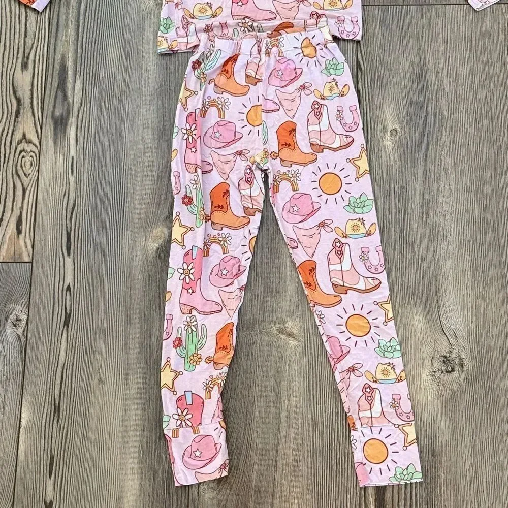 Gigi & Max Western-Cowgirl Print Pajama Set